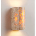 Solunar Veil Wall Sconce — Fluted Travertine LED Wall Light