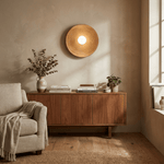 Solvara Ripple Wood Wall Sconce – Modern Sculptural Lighting