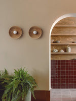 Solvara Ripple Wood Wall Sconce – Modern Sculptural Lighting