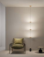 Soreluna LED Linear Pendant Light with Marble Counterweight