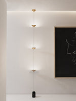 Soreluna LED Linear Pendant Light with Marble Counterweight