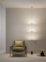 Soreluna LED Linear Pendant Light with Marble Counterweight