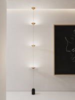 Soreluna LED Linear Pendant Light with Marble Counterweight