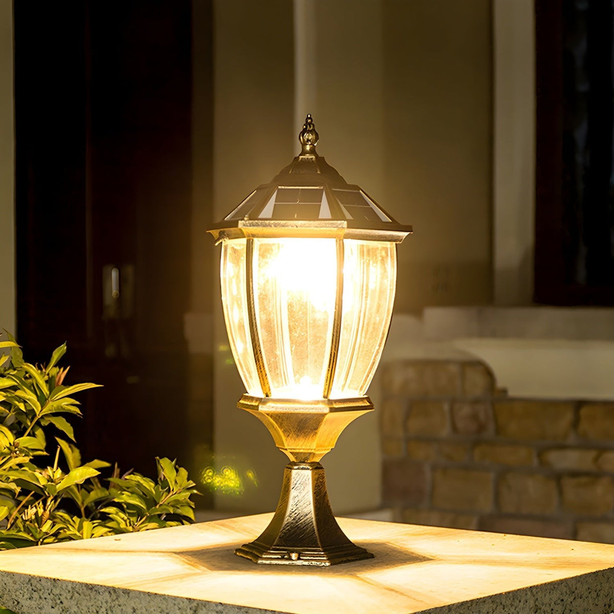 Soren Solar Lantern – Modern Outdoor Post Light in Black or Bronze