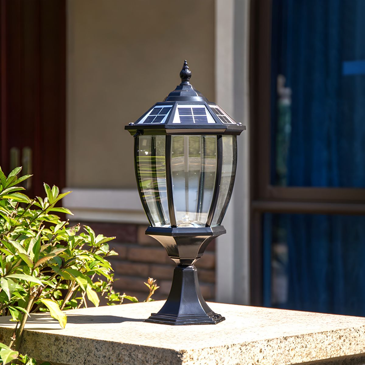 Soren Solar Lantern – Modern Outdoor Post Light in Black or Bronze