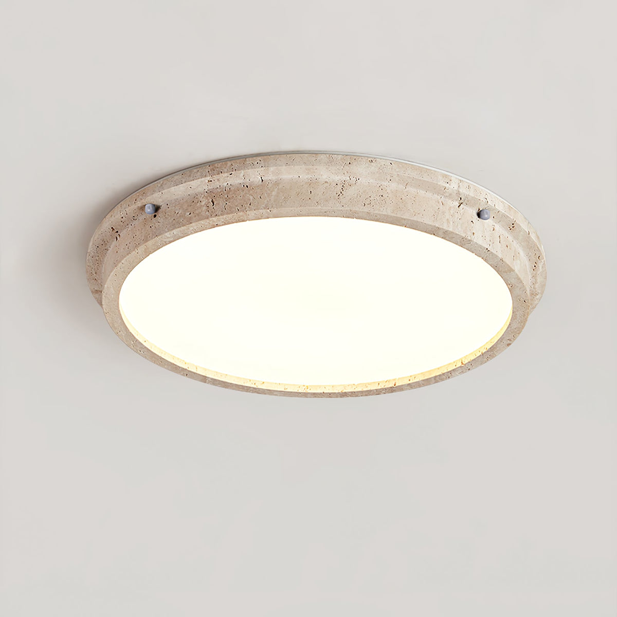 Soren Travertine Ceiling Light – Modern Flush Mount LED Lamp