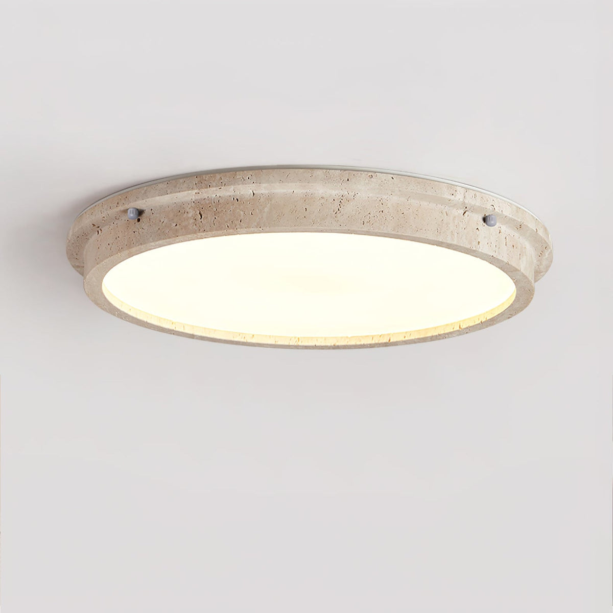 Soren Travertine Ceiling Light – Modern Flush Mount LED Lamp