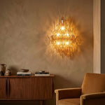 Sorrento Wall Sconce in Brass with Multicolored Glass Shades
