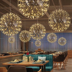 Gold Spark Ball Pendant Light