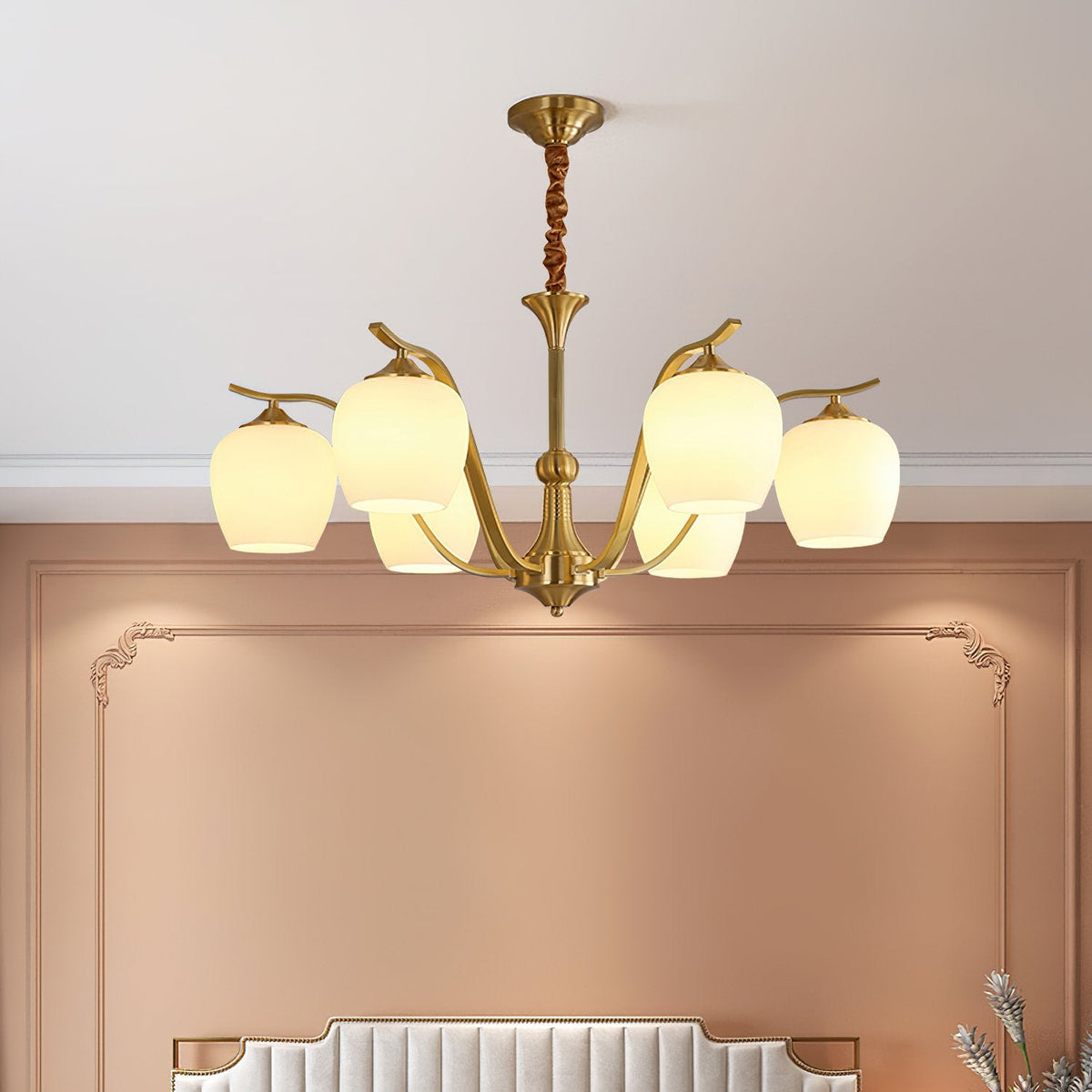 Spherical Brass Chandelier