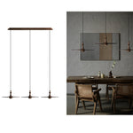 Spindle Disc Wood Pendant Light – Modern Minimalist Ceiling Lamp