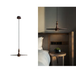 Spindle Disc Wood Pendant Light – Modern Minimalist Ceiling Lamp