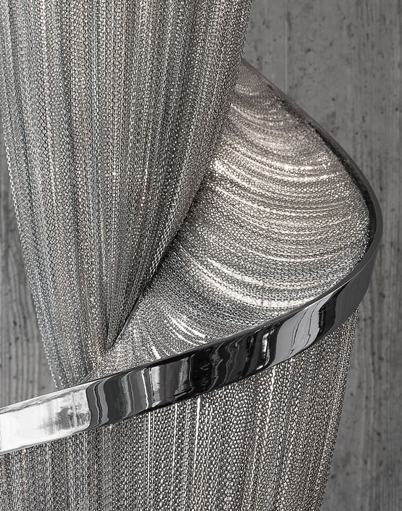 Spiral Chain Chandelier in Gold or Chrome for Modern Interiors