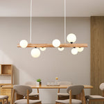Spiral Glass Ball Chandelier
