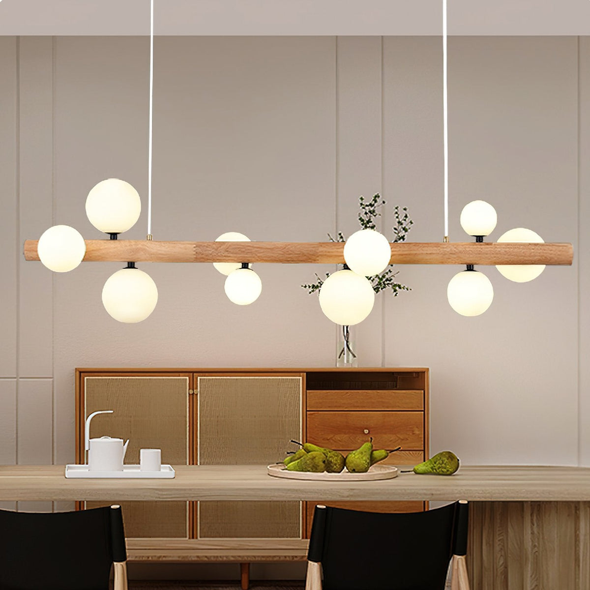 Spiral Glass Ball Chandelier