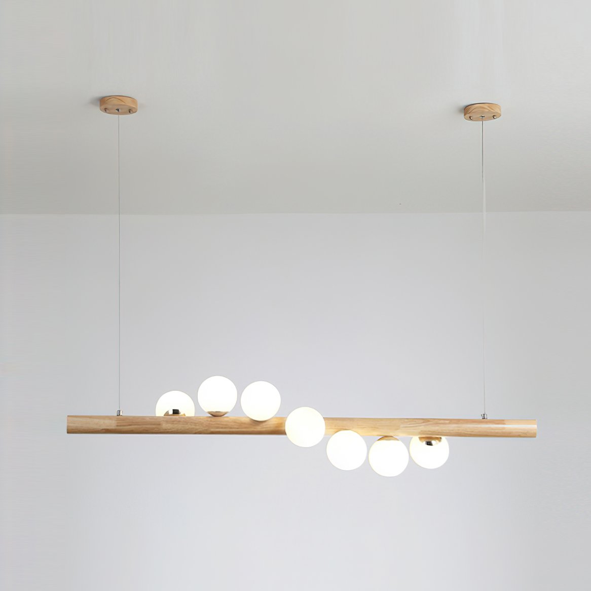 Spiral Glass Ball Chandelier