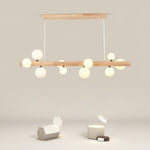 Spiral Glass Ball Chandelier