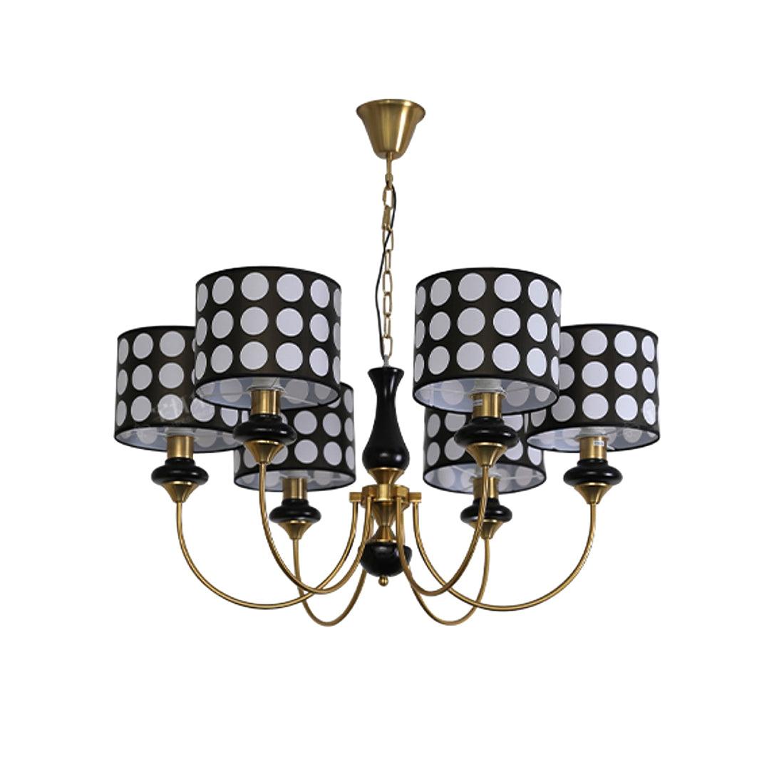spotted-shade-chandelier