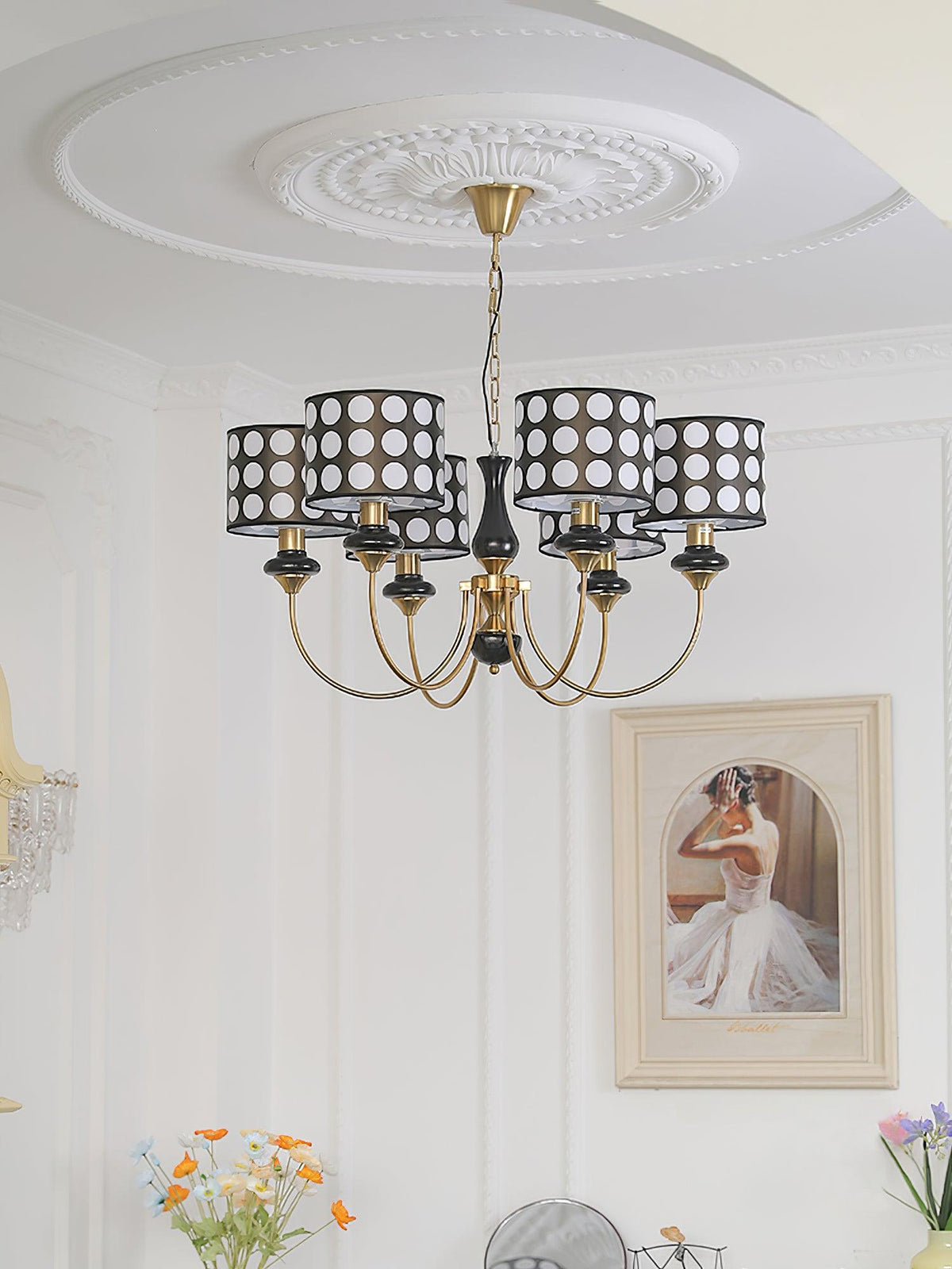 spotted-shade-chandelier