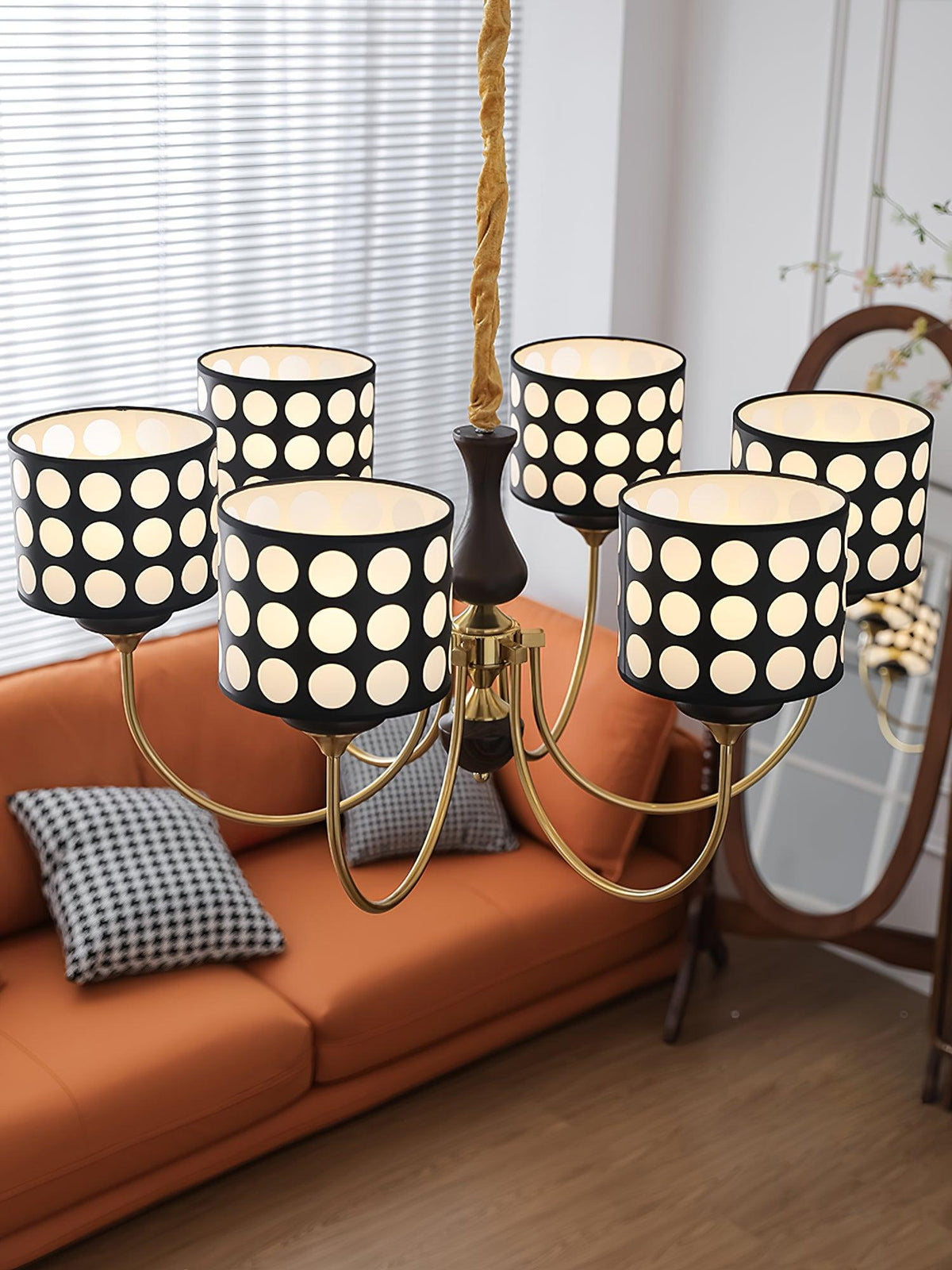spotted-shade-chandelier