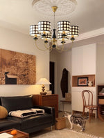 spotted-shade-chandelier