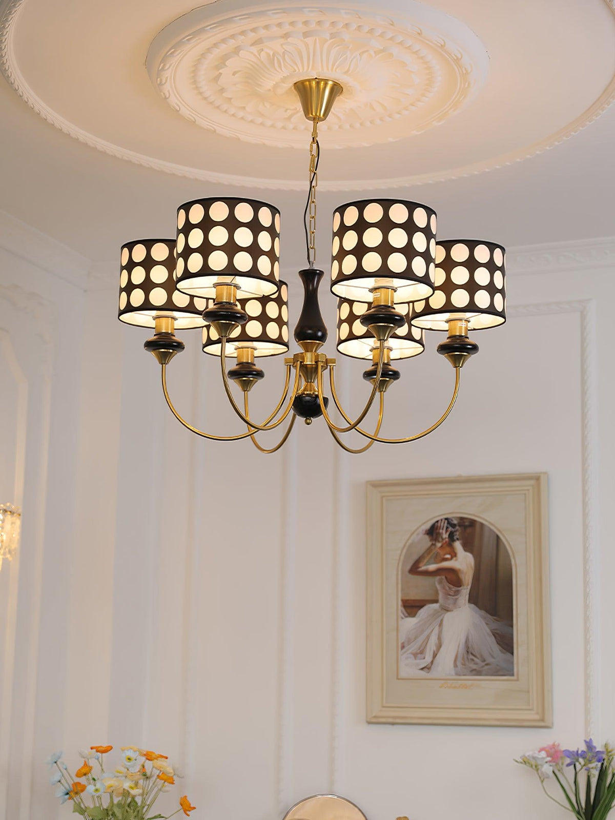 spotted-shade-chandelier