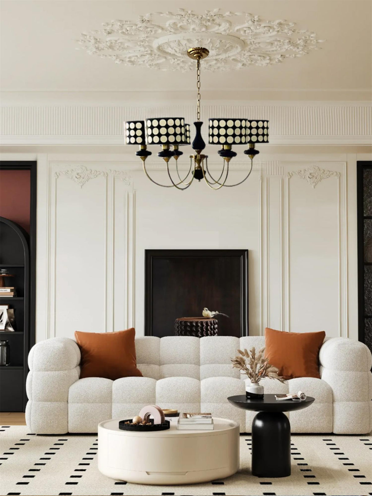 spotted-shade-chandelier