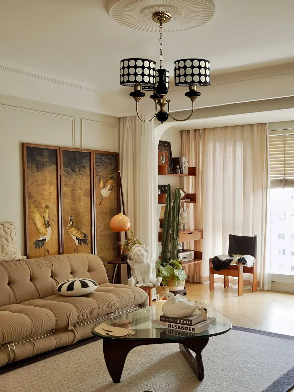 spotted-shade-chandelier