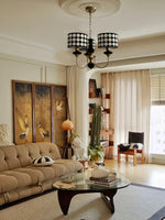 spotted-shade-chandelier
