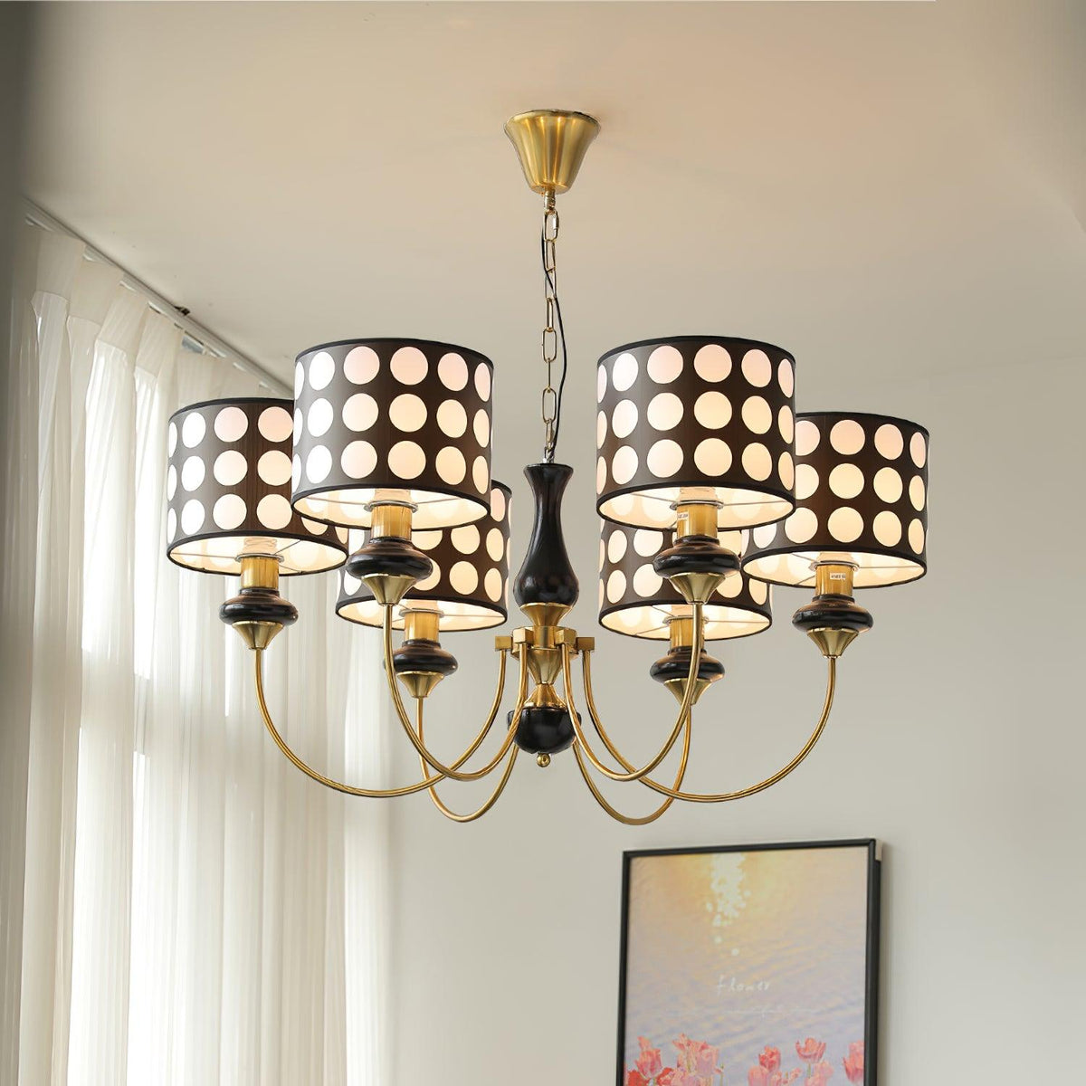 spotted-shade-chandelier