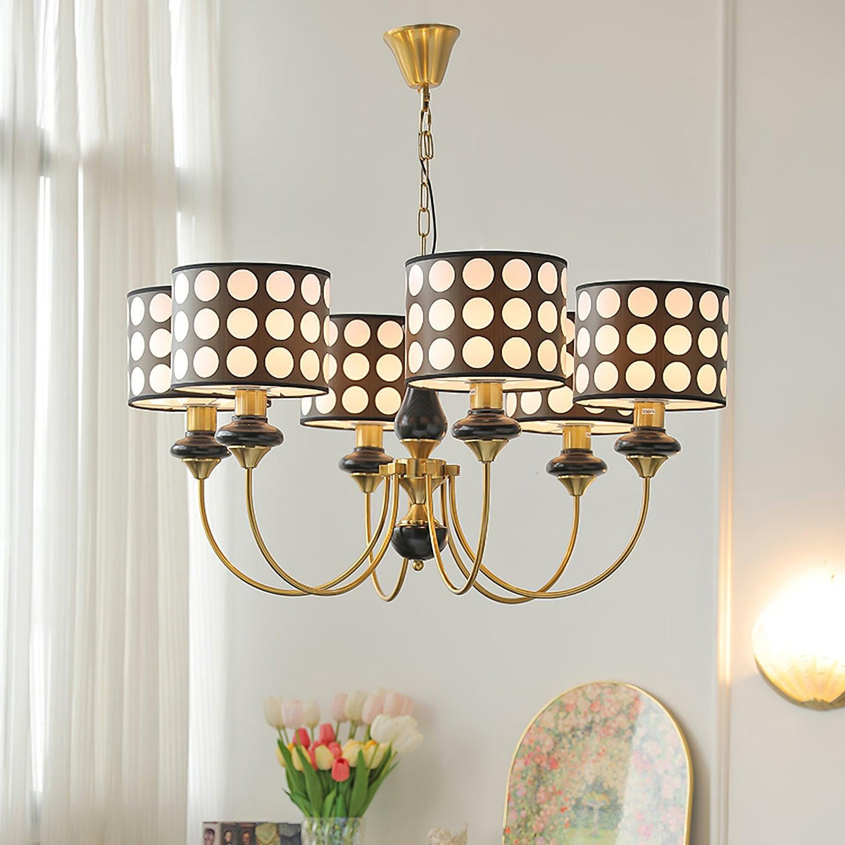 spotted-shade-chandelier