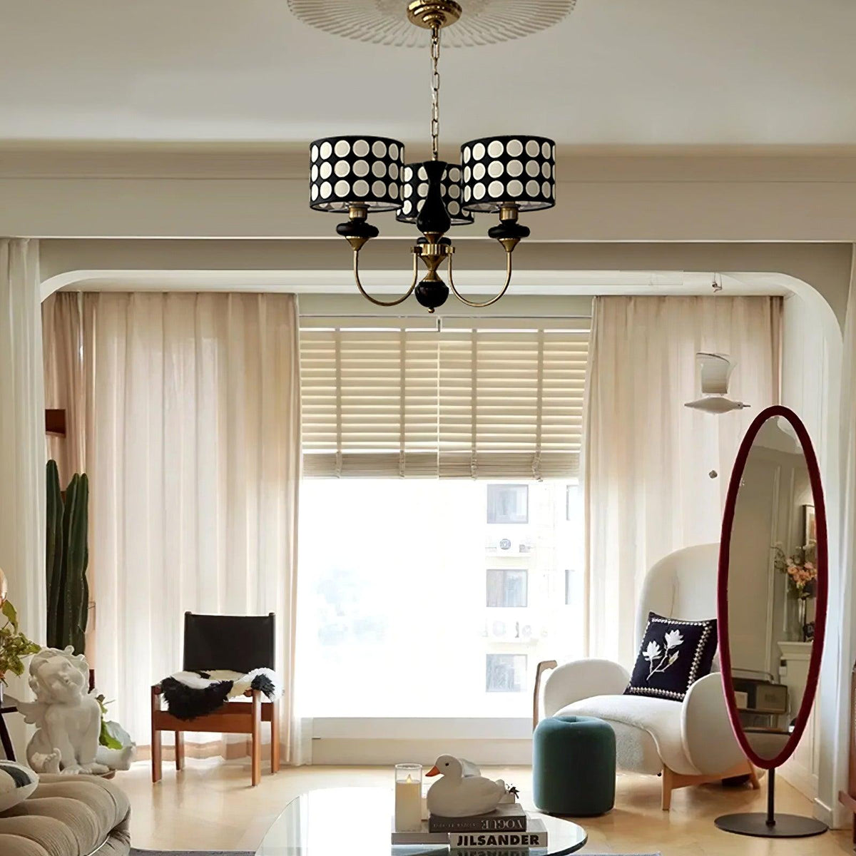 spotted-shade-chandelier