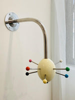Sputnik Wall-Mounted Coat Rack in Chrome and Iron