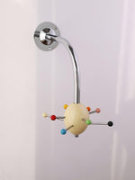 Sputnik Wall-Mounted Coat Rack in Chrome and Iron