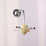 Sputnik Wall-Mounted Coat Rack in Chrome and Iron