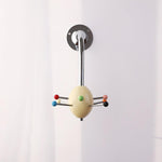 Sputnik Wall-Mounted Coat Rack in Chrome and Iron