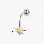 Sputnik Wall-Mounted Coat Rack in Chrome and Iron
