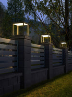 Solar Square Frame Post Light – Modern Waterproof LED Garden Lamp