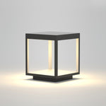 Solar Square Frame Post Light – Modern Waterproof LED Garden Lamp