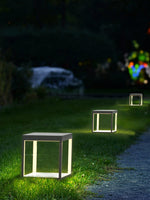 Solar Square Frame Post Light – Modern Waterproof LED Garden Lamp