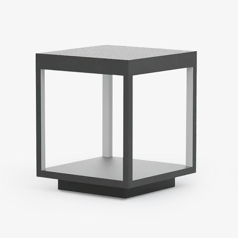 Solar Square Frame Post Light – Modern Waterproof LED Garden Lamp