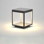Solar Square Frame Post Light – Modern Waterproof LED Garden Lamp