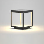 Solar Square Frame Post Light – Modern Waterproof LED Garden Lamp