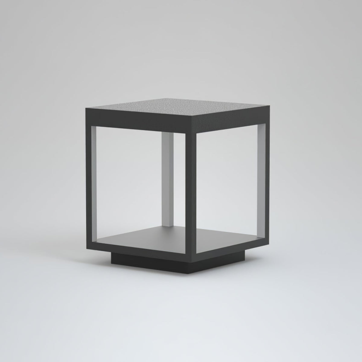 Solar Square Frame Post Light – Modern Waterproof LED Garden Lamp