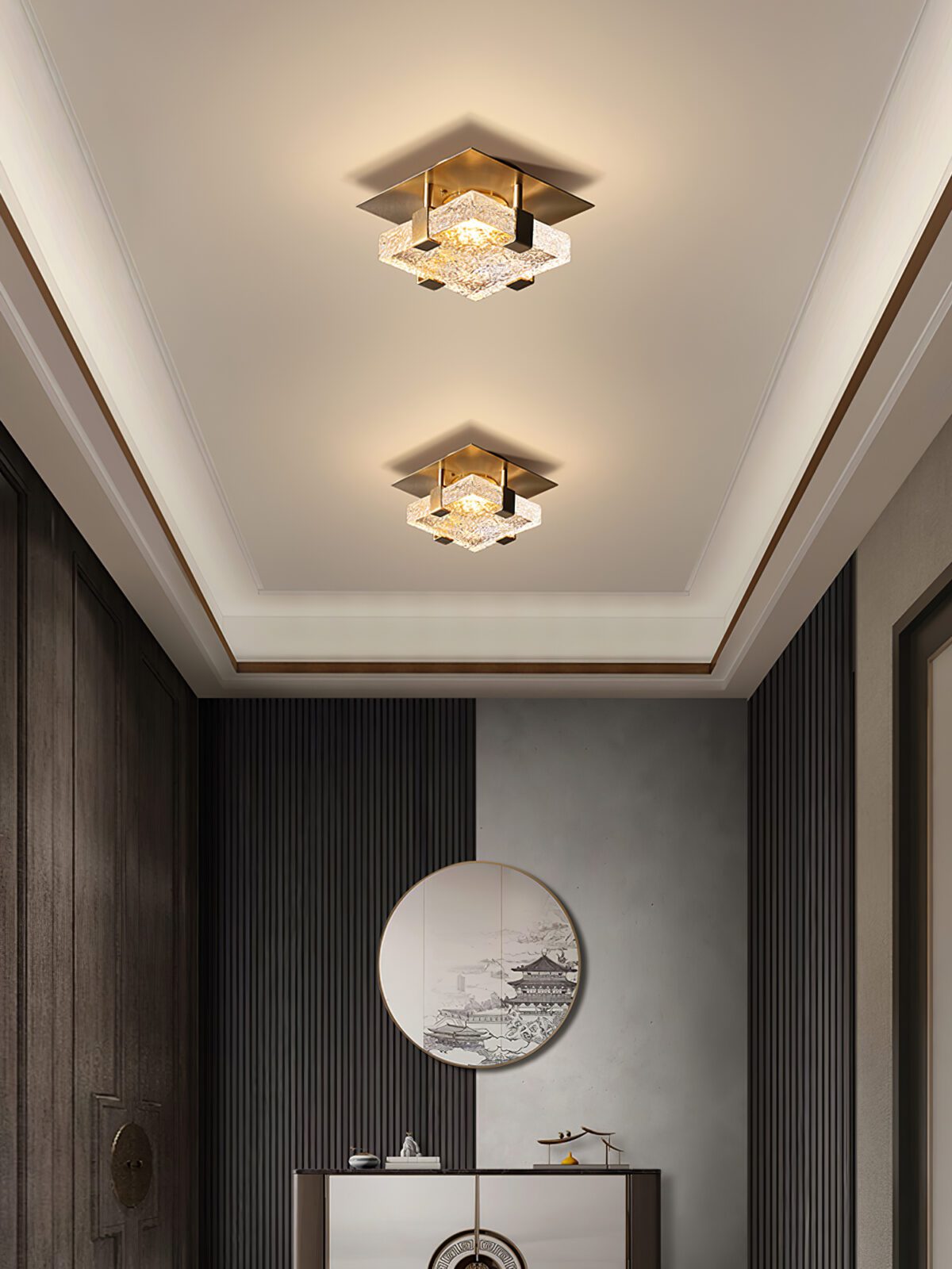Square Ice Cube Ceiling Lamp