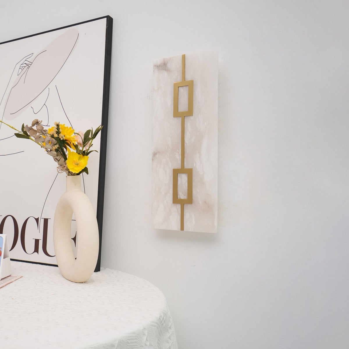 Square Marble Wall Lamp