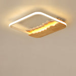 Square Wood Grain Wave Ceiling Lamp