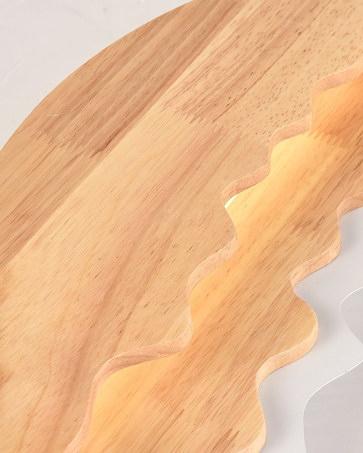 Square Wood Grain Wave Ceiling Lamp