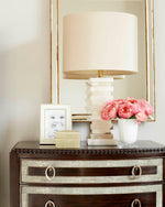 Stacked Alabaster Table Lamp
