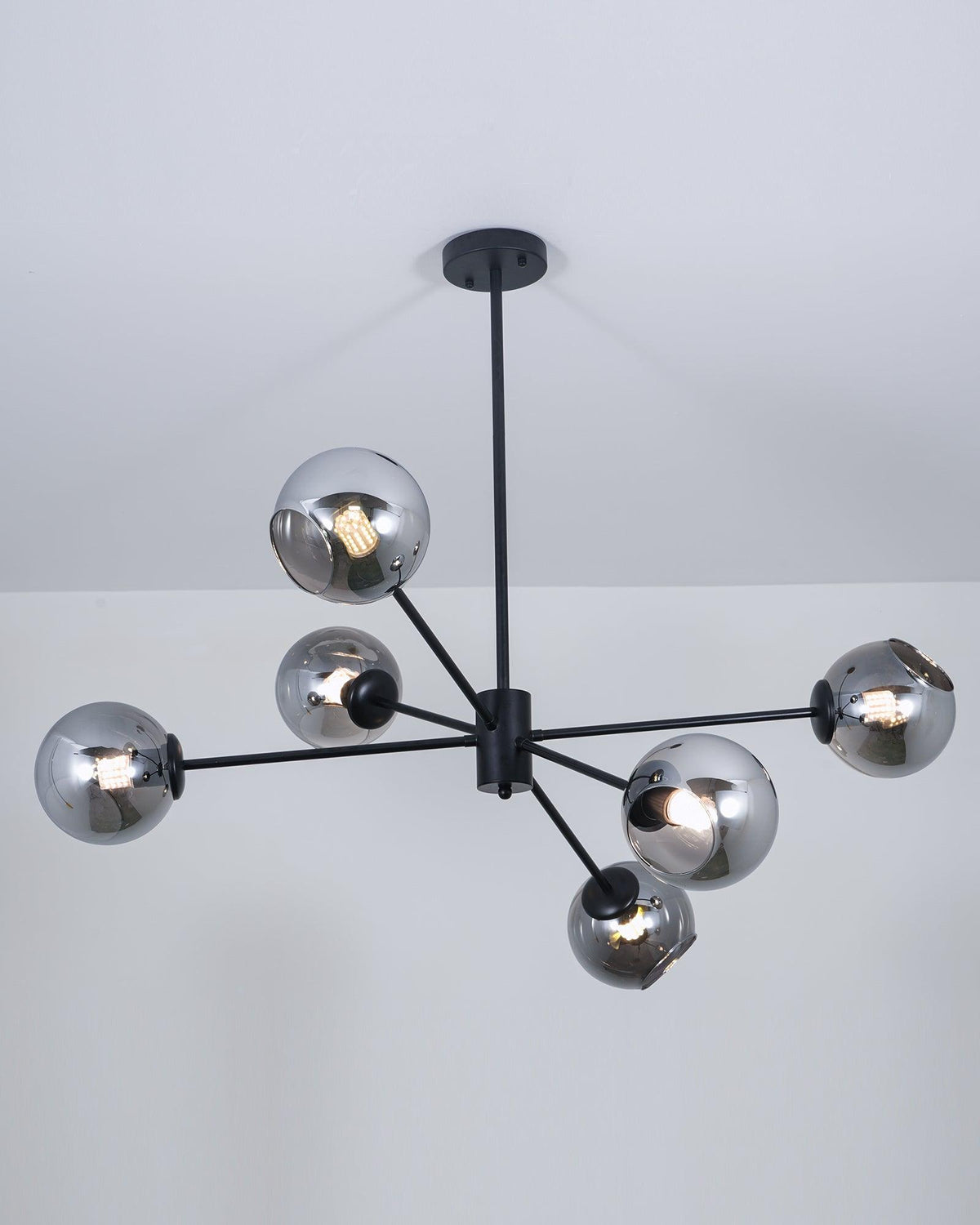 Staggered Glass 6 Light Chandelier